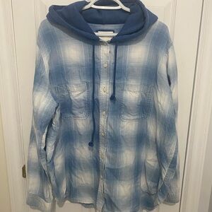 Ladies American Eagle size L, hooded flannel
